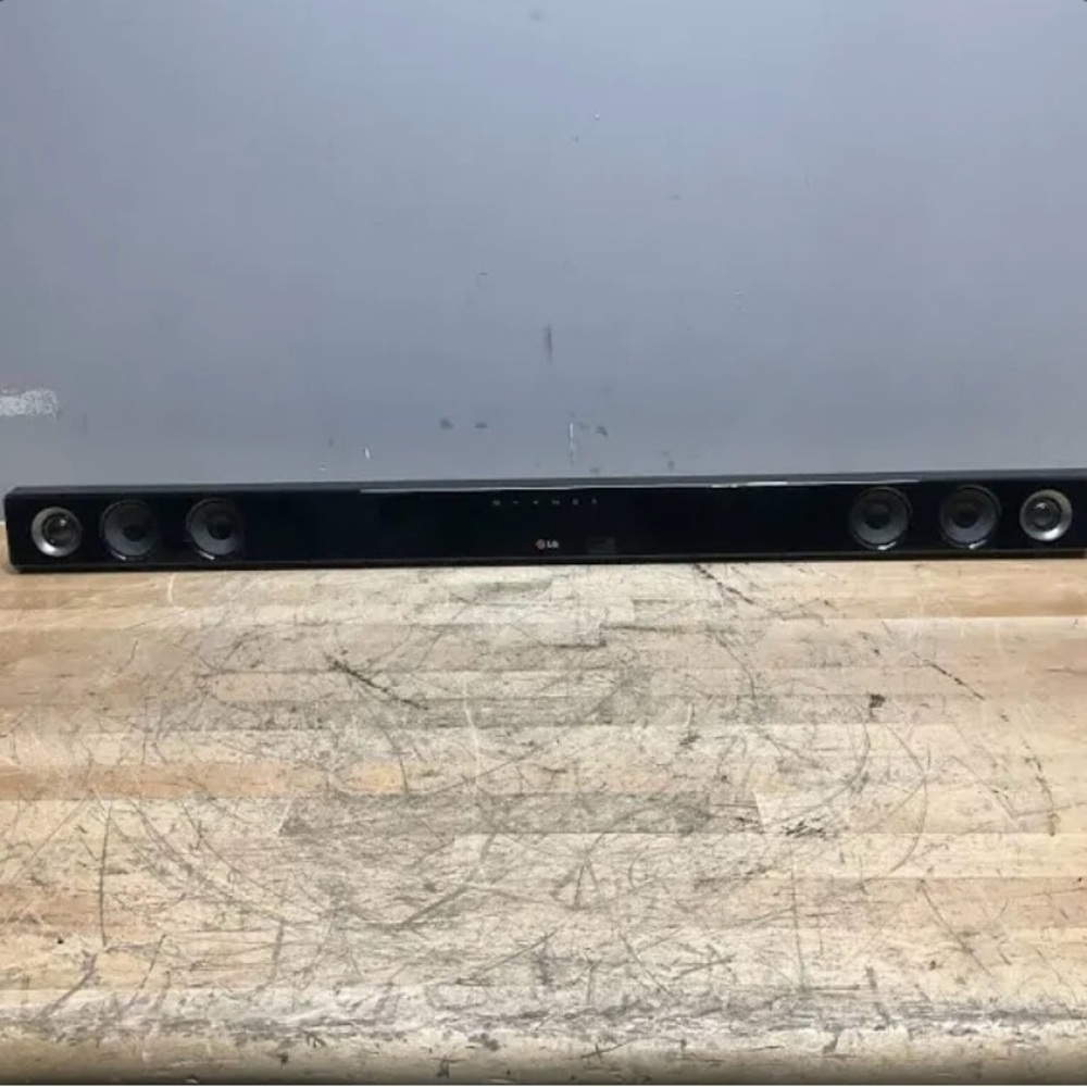 Black Soundbar with Multiple Speakers